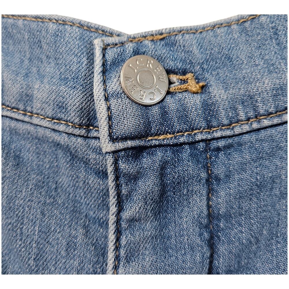 J CREW Women's 27 Drapey Denim Jeans Wide Leg Medium Blue Slash Pockets 28 x 30 - Picture 4 of 10